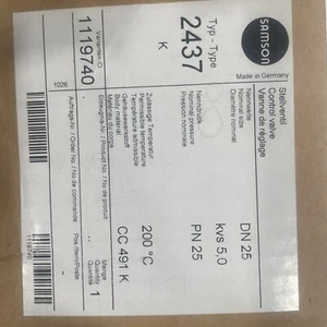 SAMSON STELlVENTILA 2437K VÁLVULA DE CONTROL PARA CONTROLADOR DE TEMPERATURA - Imagen 1 de 4