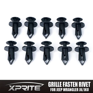 Xprite 10 piezas sujetador a parrilla remache pin de empuje clips retenedor de tornillo para Jeep 07-18 - Imagen 1 de 5