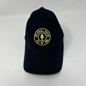 Sombrero ajustado con parche de gimnasio dorado negro talla pequeña/mediana 6 paneles Lawrenceville - Imagen 1 de 6