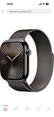 APPLE Watch S10 GPS+Cell 46 mm Titan Milanaisearmband schiefer MC7R4QF/A  - Bild 1 von 3