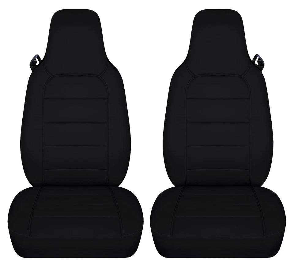 Fits 2006-2012 Mazda MX-5 Miata Nice Car Seat Covers Front Solid Black cotton - Image 1 of 1