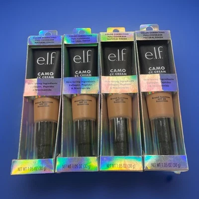 Elf e.l.f. Camo CC Cream Foundation Full Coverage Tan 425 N  SPF 30 Lot Of 4 Pcs - Image 1 of 2