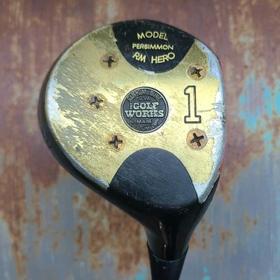 Large Persimmon Driver- Golf Works Custom Built Club- TT Lite Stiff RH- Vintage  - Image 1 of 4