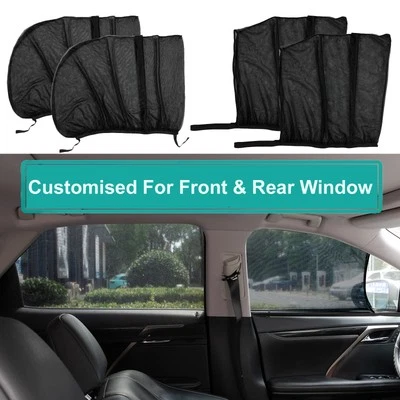 4x Car Side Window Sun Visor Shade Mesh Cover Net Shield  Sunshade Protect Blind - Image 1 of 4