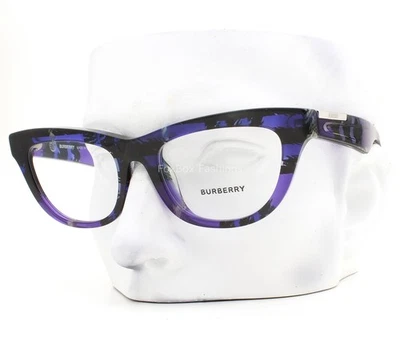 Gafas Burberry BE 2406U 4113 cristal púrpura cuadros 52 mm con estuche Foto 1 de 4