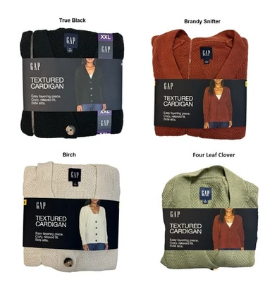 GAP Women's Long Sleeve Cozy Relaxed Fit Button Up Textured Cardigan - Image 1 of 2