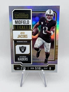 Josh Jacobs - 2023 Panini Contenders #55 Midfield Ticket /50 Raiders SP - Picture 1 of 3