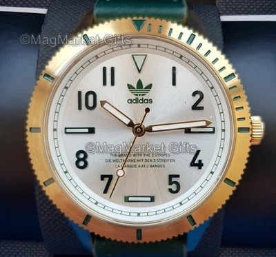 RELOJ · CORREA DE CUERO VERDE ADIDAS · NUEVO EN CAJA Foto 1 de 4