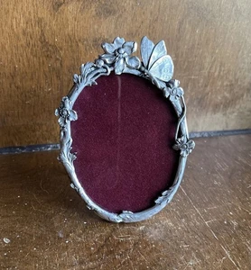 Elias Fine Pewter Sterling Silber 925 Oval Bilderrahmen Jugendstil 3,5x2,5 ZOLL - Bild 1 von 13