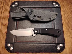 GERBER Downwind Drop Point Knife G-10 Handles 4.25 " 7CR17Mov SS Blade+ Sheath   - Picture 1 of 5