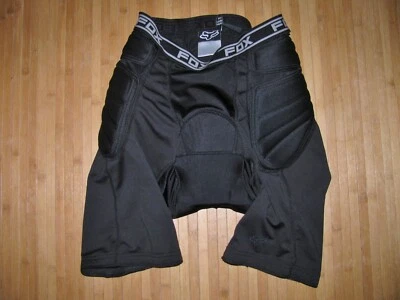 FOX Padded Cycle BIKE Shorts LINER Size MEDIUM Poly Spandex BLACK with SIDE PADS - Image 1 of 4