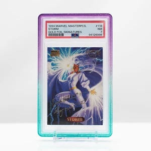 Marvel 1994 Marvel Masterpieces Storm Gold foil Signatures #118 PSA 7 - Picture 1 of 4