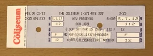 1989 BON JOVI NEW JERSEY SYNDICATE TOUR CLEVELAND CONCERT TICKET STUB JON - Picture 1 of 2