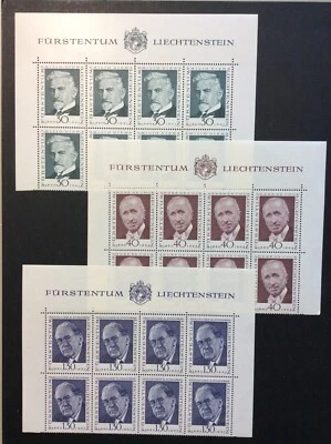 BroadviewStamps Liechtenstein #509-11 partial sheet inscriptions.  MNH F-VF. - Image 1 of 4