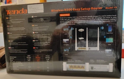 Tenda F3 300Mbps Router senza Filo - Bianco - Immagine 1 di 2