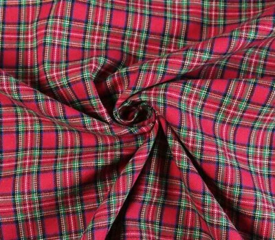 HEMDENSTOFF Stoff Bluse Holzfäller Karo Schottenkaro Grün Weiss Rot EUR 11,98/m - Bild 1 von 2