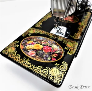 Máquina de coser Singer Featherweight 221 rara "ROSAS VICTORIANAS TIFFANY" - Imagen 1 de 11