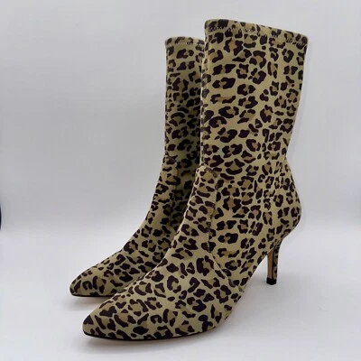 Stuart Weitzman Cheetah Print Boots Women’s Size 6.5  Stretch Animal Print - Image 1 of 4