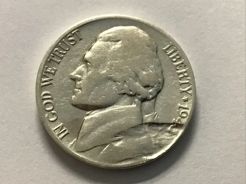 1943-S JEFFERSON 35% SILVER,  PEELING LAMINATION ERROR Cover