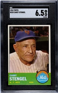 1963 Topps #233 Casey Stengel SGC 6.5 New York Mets HOF Baseball Card - Picture 1 of 2