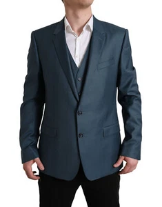 Dolce & Gabbana Elegant Green Martini Two-Piece Wool Men's Suit Authentic - Picture 1 of 6