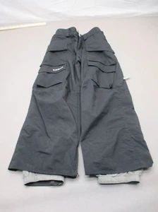 BURTON Size S (7-8) Boys BLK 100% Nylon Multi Pocket Boot Gaiters Snow Pants 892 - Picture 1 of 11