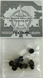 Tekno RC TKR1211 Black Flanged M3 Locknuts New - Picture 1 of 3