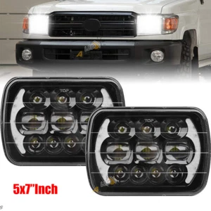 Par de faros LED de 105W 7X6"" 5X7"" Hi/Lo DRL para Jeep Cherokee XJ Chevrolet - Imagen 1 de 11