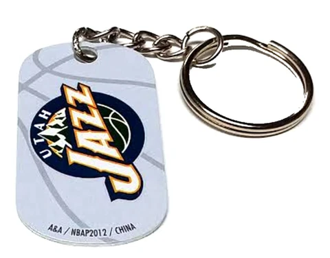 UTAH JAZZ 1.5 LONG METAL KEYCHAIN PULL LICENSED NBA BASKETBALL ORNAMENT Cover