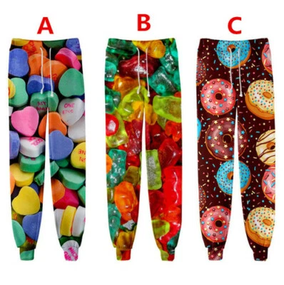 Doughnut Sugar Sweet 3D Print Casual trousers Men Women Sweatpants Jogging Pants - Image 1 of 4