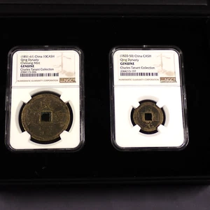 (1851-61) China 10CASH (1820-50) CASH Charles Tanant Collection Qing Dynasty - Picture 1 of 17