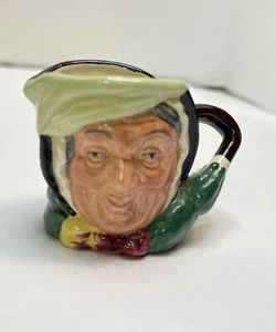 Vtg  Royal  Doulton Sairey Gamp Mini Small Toby Jug Creamer Pitcher 2 1/4" Tall - Picture 1 of 9