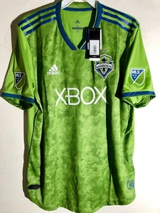 Adidas Authentic MLS Jersey Seattle Sounders Team Green sz 2X - Foto 1 di 2
