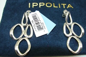 IPPOLITA UNIQUE CHERISH MIXED LINK CASCADE STERLING SILVER EARRINGS NEW WITH TAG - Picture 1 of 7