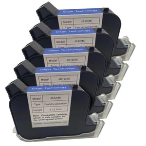 5PC JS12(M) 12.7mm Fast Dry Eco-Sol Cartridge for Unencrypted Handheld Printer - Picture 1 of 6