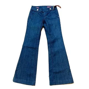 Vintage Y2K Yaso Womens Flare Leg Jeans Size 26 Inseam 32” Dark Wash NEW W TAGS - Picture 1 of 16