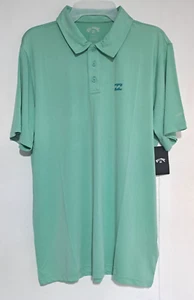 Billabong Men's Polo Coronado Short Sleeve Shirt Aqua/Blue UPF 50+ Size M Preppy - Picture 1 of 10