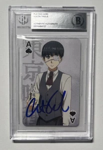 TARJETA DE JUEGO FIRMADA POR AUSTIN TINDLE TOKYO GHOUL KEN KANEKI AUTÓGRAFO C BECKETT BGS - Imagen 1 de 2