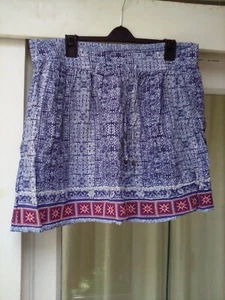 Marks and Spencer Indigo Collection blau-weiß gemusterter Rock UK 12 - Bild 1 von 5