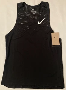 Mens Small Nike Aeroswift Running Singlet Tank Top Dri-Fit ADV Black FN4231-010 - Picture 1 of 8