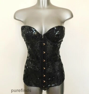 CORSÉ AGENTE PROVOCATEUR SOIREE DEZIREE TALLA 2 UK 8 aspecto látex PVP £1595 NUEVO CON ETIQUETAS Foto 1 de 4