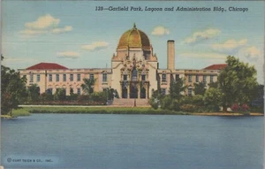Chicago Illinois Garfield Park Lagune Verwaltungsgebäude Bettwäsche nicht verschickt - Bild 1 von 2