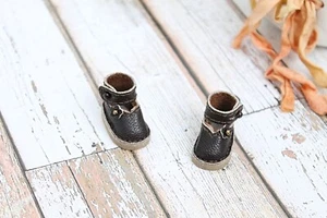 Blythe zapatos con correa al tobillo marrón oscuro con flores de cuero genuino - Imagen 1 de 10