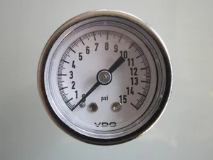 VDO 1 1/2 inch face back end Fuel pressure gauge - manual 1/8 gas - Picture 1 of 5