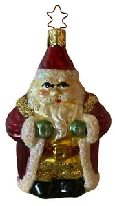 Vintage Christopher Radko Christmas Ornament Hand Blown Glass Old World Santa - Picture 1 of 6