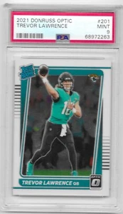 2021 PANINI DONRUSS OPTIC RATED ROOKIE CARD #201 TREVOR LAWRENCE PSA 9 - Picture 1 of 1