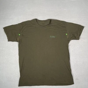 5.11 Tactical T-Shirt Herren Große L Kurzarm Grün Rundhals Baumwolle Freizeit - Bild 1 von 10