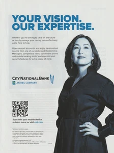 City National Bank – “Your Vision. Our Expertise.” - 8" x 11" Magazine Print Ad - Picture 1 of 1