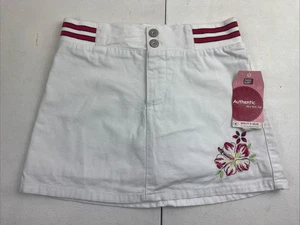 Falda vaquera descolorida Glory blanca bordada para niña talla 12 scooter - Imagen 1 de 8