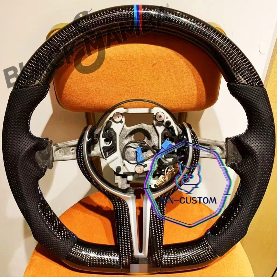 VINS Real carbon fiber Steering Wheel FOR BMW F30 F80 F82 M3M4 W/HEATED - Imagem 1 de 4